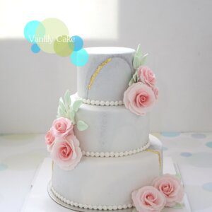 玫瑰花結婚糖皮蛋糕