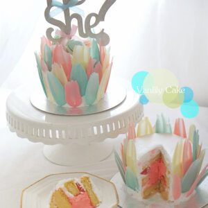 He or She Gender Reveal Cake 性別揭曉忌廉米蛋糕