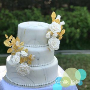 玫瑰花結婚糖皮蛋糕 - Image 3