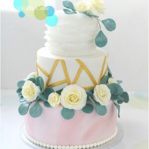 玫瑰花結婚糖皮蛋糕 - Image 4