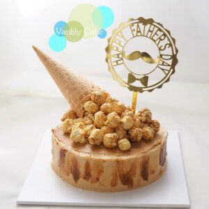 焦糖流心爆谷芝士蛋糕