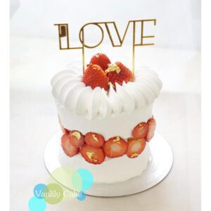 Strawberry Cream Crown Cake 忌廉米蛋糕 - Image 3